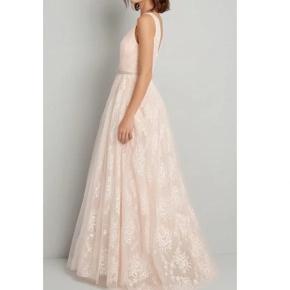 LULUS Sweet Love Floral Lace Beaded Maxi Dress, Ivory, Small - Picture 13 of 15